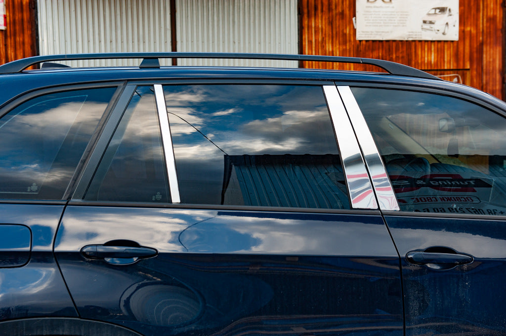 Stainless Steel Door Pillar Trim for BMW X5 E-70 2007-2013 - image 4