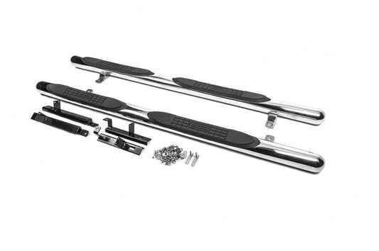 Side pipes (2 pieces, stainless steel) for Chevrolet Niva - Reelken Auto