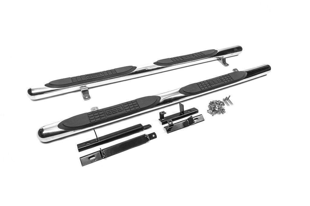 Side pipes (2 pieces, stainless steel) for Chevrolet Niva - Reelken Auto