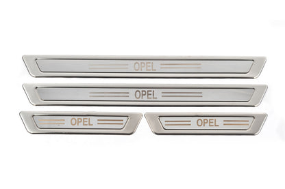 Universal door sill plates Opel V-1 (4 pcs., stainless steel) for Opel - image 2