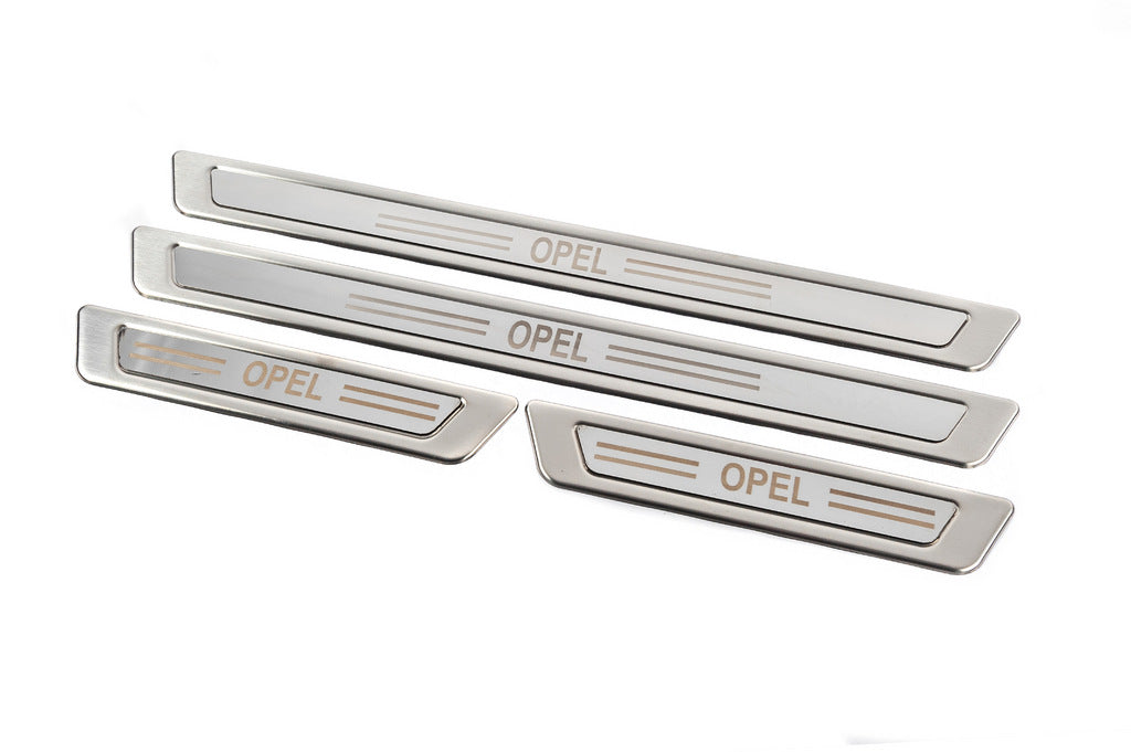Universal door sill plates Opel V-1 (4 pcs., stainless steel) for Opel - image 3