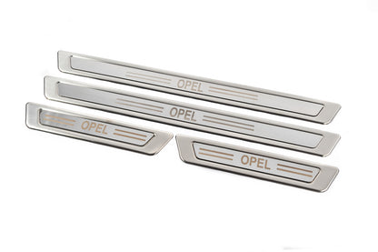 Universal door sill plates Opel V-1 (4 pcs., stainless steel) for Opel - image 3
