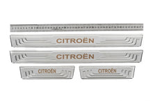 Universal door sill protectors Citroen V-2 (4 pcs, stainless steel) for Citroen - image 1