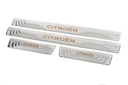 Universal door sill protectors Citroen V-2 (4 pcs, stainless steel) for Citroen - image 3