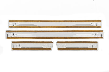 Universal sill plates Toyota V-2 (4 pcs., stainless steel) for Toyota - image 3