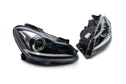 Front LED optics (2011-2015, 2 pcs) for Mercedes C-class W204 2007-2015 - Reelken Auto
