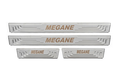 Door Sill Protectors V-2 (4 pcs, Stainless Steel) for Renault Megane I 1996-2004 - image 2