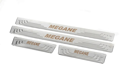 Door Sill Protectors V-2 (4 pcs, Stainless Steel) for Renault Megane III 2009-2016 - image 3