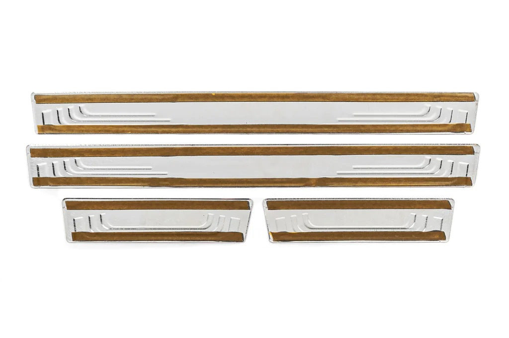Door Sill Protectors V-2 (4 pcs, Stainless Steel) for Renault Megane II 2004-2009 - image 4