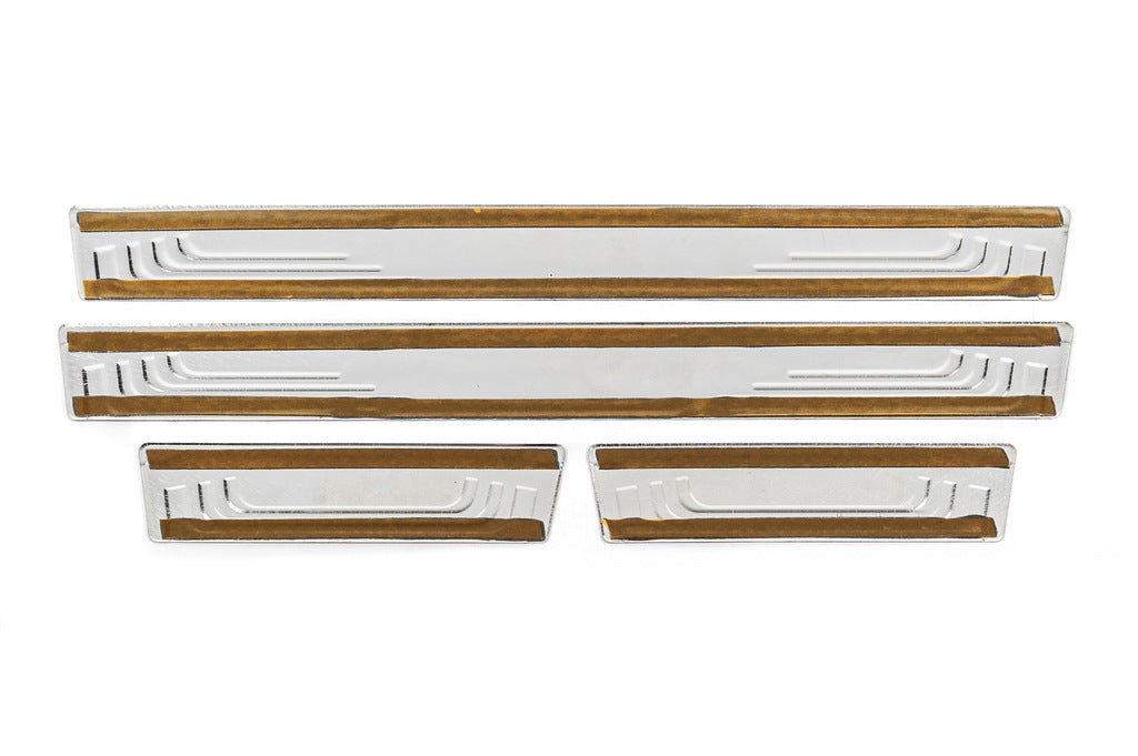 Door Sill Protectors V-2 (4 pcs, Stainless Steel) for Renault Megane I 1996-2004 - image 4