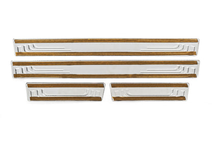 Door Sill Protectors V-2 (4 pcs, Stainless Steel) for Renault Megane I 1996-2004 - image 4