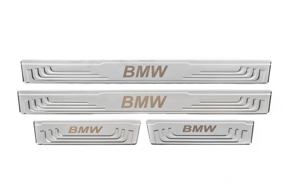 Universal Door Sill Protectors BMW V-2 (4 pcs, Stainless Steel) for BMW - image 2