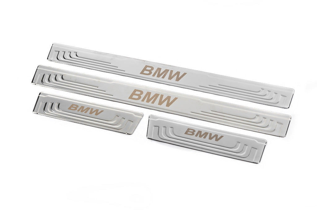 Universal Door Sill Protectors BMW V-2 (4 pcs, Stainless Steel) for BMW - image 3