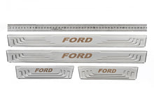 Universal Door Sill Protectors Ford V-2 (4 pcs, Stainless Steel) for Ford - image 1