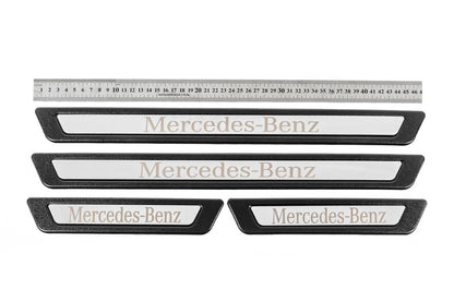 Universal Door Sill Protectors Mercedes V-3 (4 pcs, Stainless Steel) for Mercedes - image 1