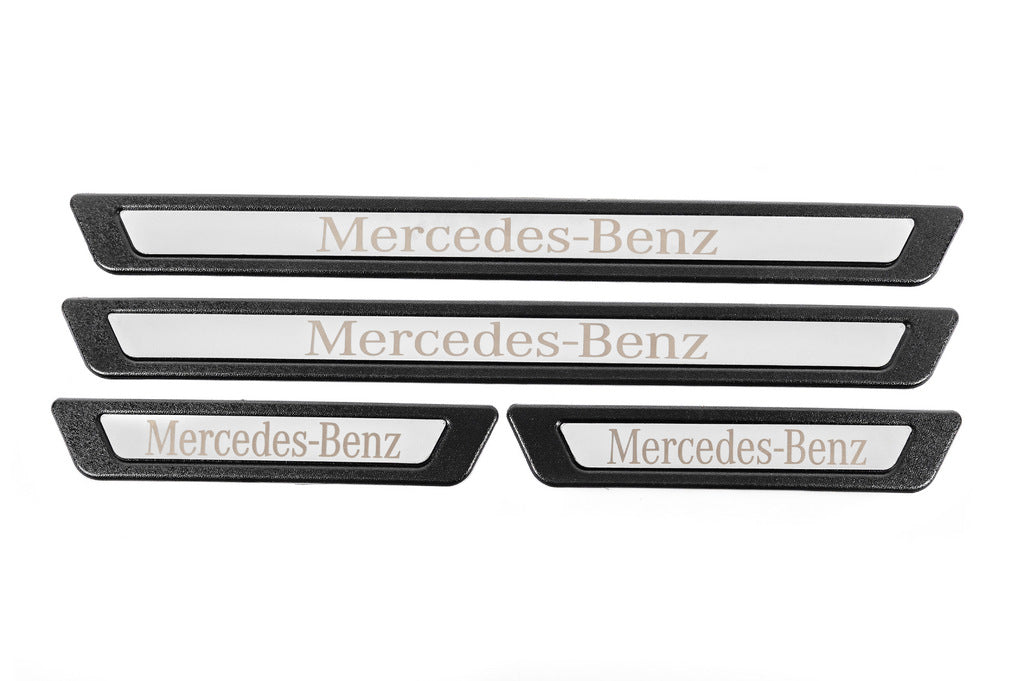 Universal Door Sill Protectors Mercedes V-3 (4 pcs, Stainless Steel) for Mercedes - image 2