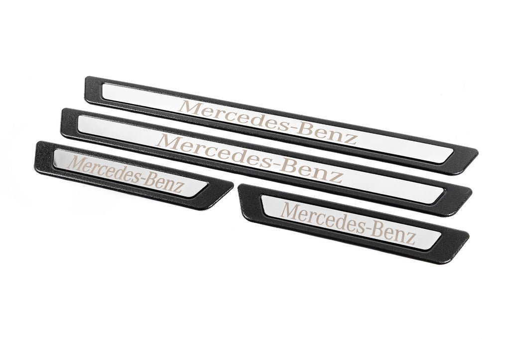 Universal Door Sill Protectors Mercedes V-3 (4 pcs, Stainless Steel) for Mercedes - image 3