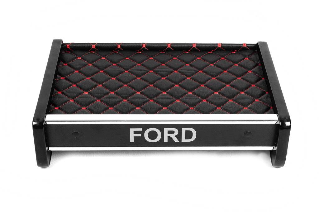 Pencil shelf (Black with red thread) for Ford Transit 1991-2000 - Reelken Auto