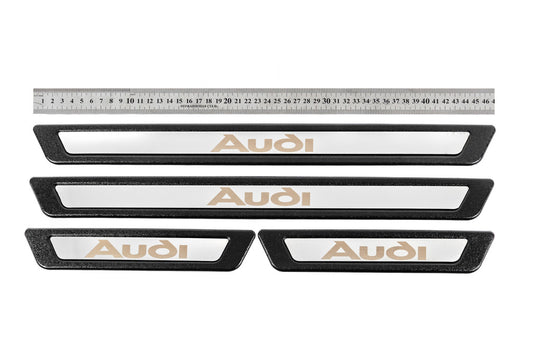 Universal Door Sill Protectors Audi V-3 (4 pcs, Stainless Steel) for Audi - image 1
