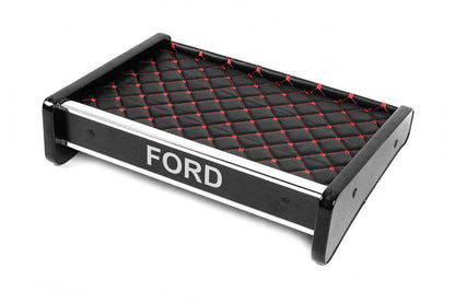 Pencil shelf (Black with red thread) for Ford Transit 1991-2000 - Reelken Auto