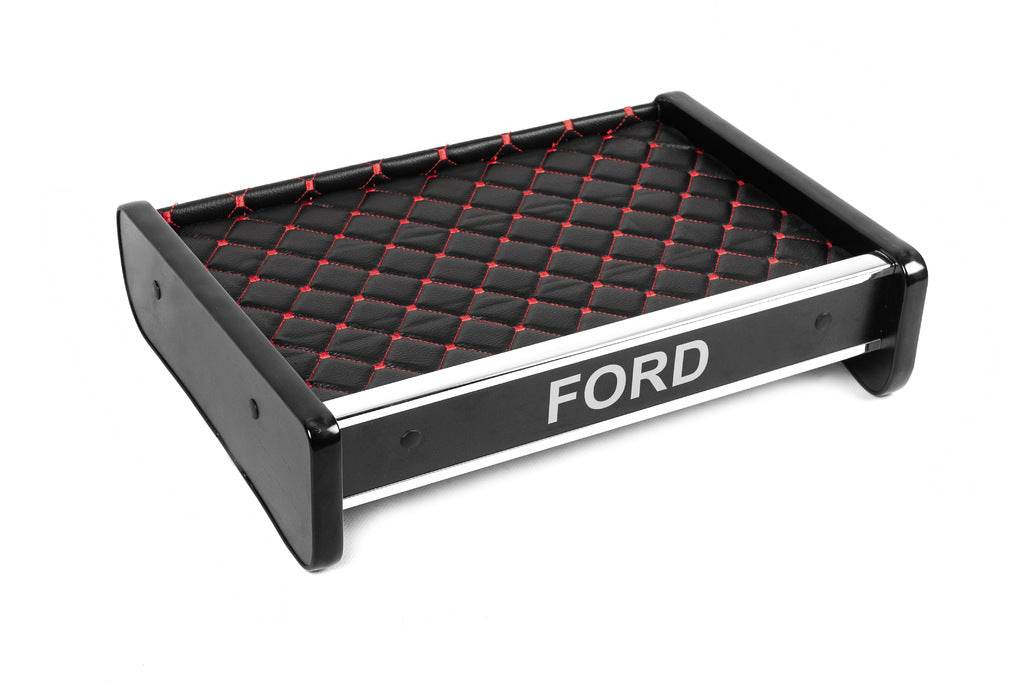Pencil shelf (Black with red thread) for Ford Transit 1991-2000 - Reelken Auto