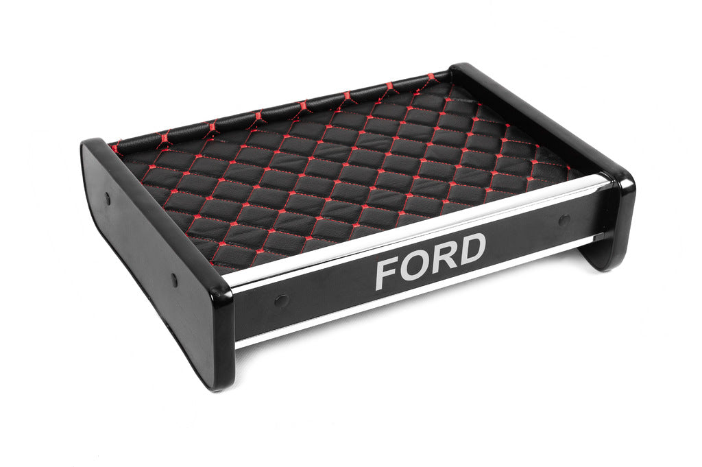 Dashboard Shelf (Black with Red Stitching) for Ford Transit 1991-2000 - image 3