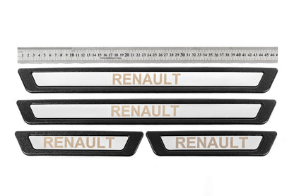 Universal Door Sill Protectors Renault V-3 (4 pcs, Stainless Steel) for Renault - image 1