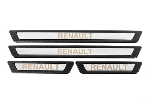 Universal Door Sill Protectors Renault V-3 (4 pcs, Stainless Steel) for Renault - image 2