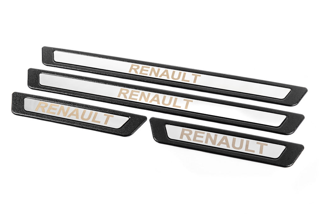 Universal Door Sill Protectors Renault V-3 (4 pcs, Stainless Steel) for Renault - image 3