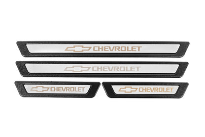 Universal sill plates Chevrolet V-3 (4 pcs., stainless steel) for Chevrolet - image 2