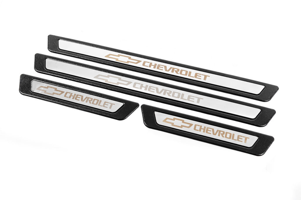 Universal Door Sill Protectors Chevrolet V-3 (4 pcs, Stainless Steel) for Chevrolet - image 3