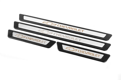 Universal sill plates Chevrolet V-3 (4 pcs., stainless steel) for Chevrolet - image 3