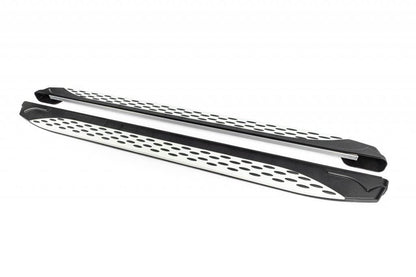 Side sills Shining V1 (2 pcs., Aluminum) for Volvo XC60 2009-2017 - Reelken Auto