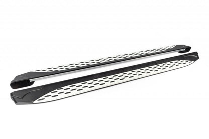 Side sills Shining V1 (2 pcs., Aluminum) for Nissan Qashqai 2010-2014 - image 2