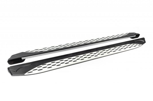 Side sills Shining V1 (2 pcs., Aluminum) for Isuzu D-Max 2011-2019 - Reelken Auto
