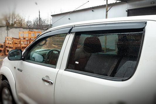 Window Deflectors (4 pcs, Sunplex Sport) for Toyota Hilux 2006-2015 - image 2