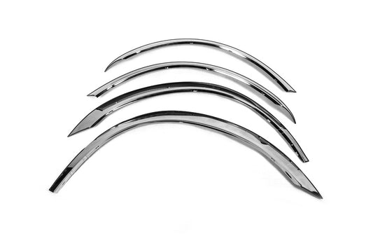 Fender flares (short wheelbase, 4 pcs, stainless steel) for Ford Transit 2000-2014 - image 1