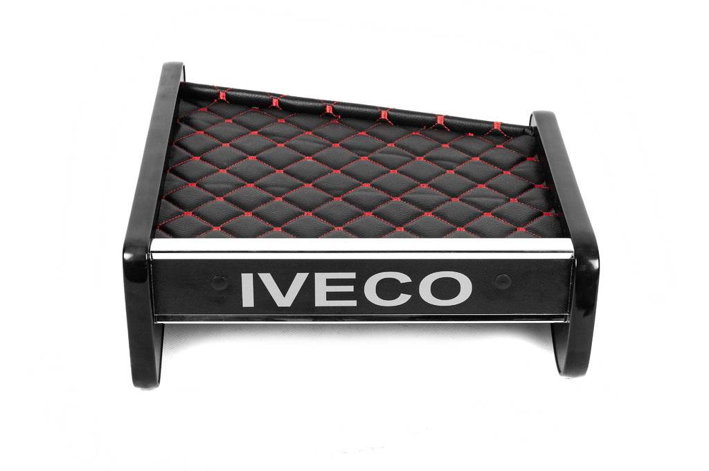Shelf on the panel (Black with red thread) for Iveco Daily 1999-2006 - Reelken Auto