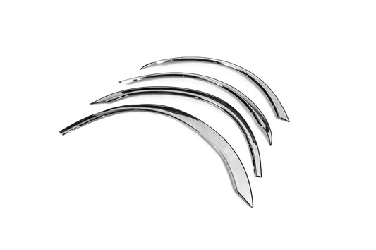Fender flares (short wheelbase, 4 pcs, stainless steel) for Ford Transit 2000-2014 - image 2