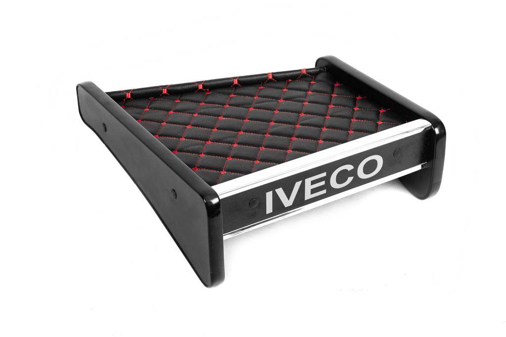 Shelf on the panel (Black with red thread) for Iveco Daily 1999-2006 - Reelken Auto