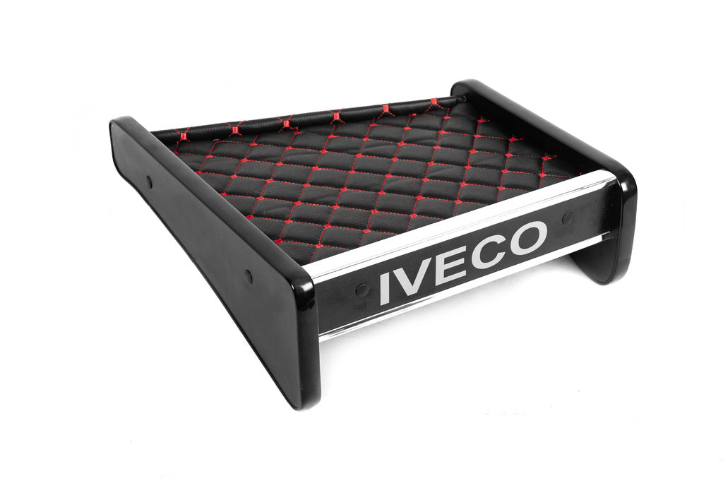 Dashboard Shelf (Black with Red Stitching) for Iveco Daily 1999-2006 - image 2