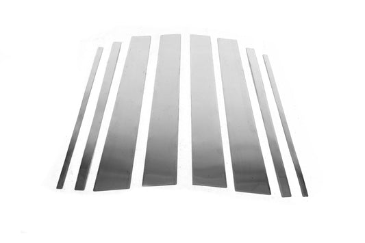 Moulding door pillars (8 pieces, stainless steel) for Toyota Land Cruiser Prado 150 - Reelken Auto