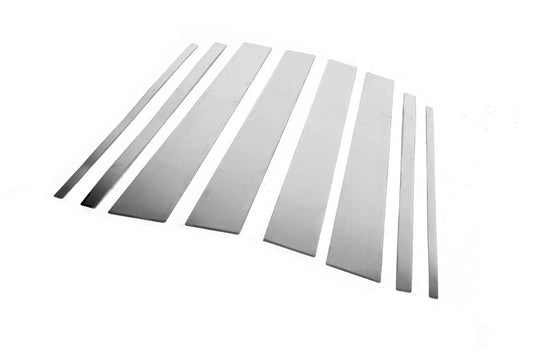 Moulding door pillars (8 pieces, stainless steel) for Toyota Land Cruiser Prado 150 - Reelken Auto
