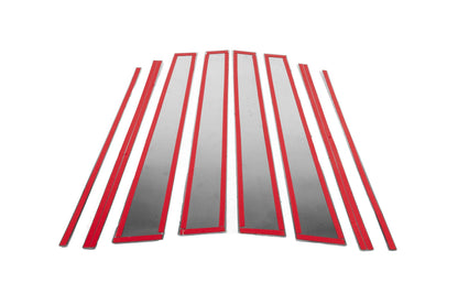 Moulding door pillars (8 pieces, stainless steel) for Toyota Land Cruiser Prado 150 - Reelken Auto