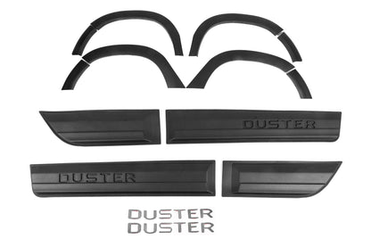 Fender flares with moldings (12 pcs, black ABS) for Dacia Duster 2018-2024 - image 1