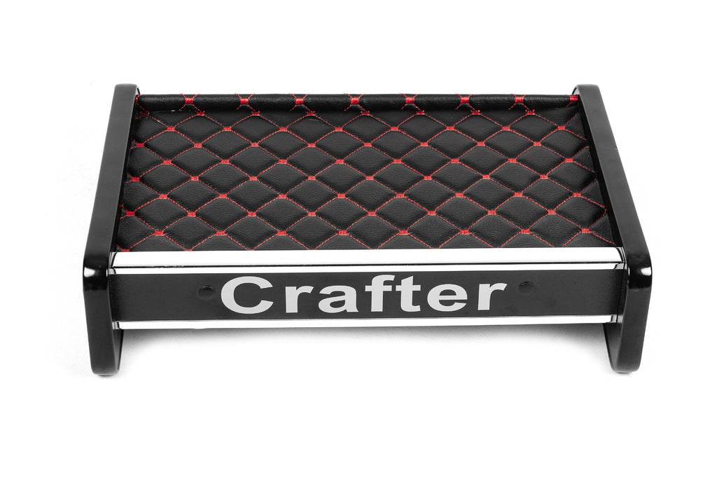 Shelf on the panel (Black with red thread) for Volkswagen Crafter 2016- - Reelken Auto