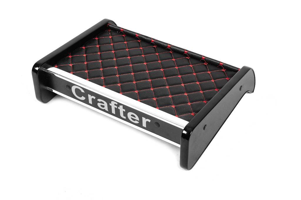 Shelf on the panel (Black with red thread) for Volkswagen Crafter 2016- - Reelken Auto