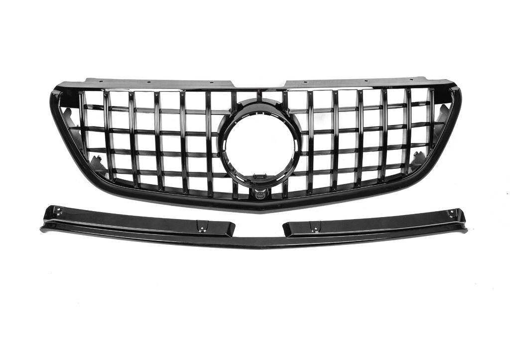 Front grille GT Panamericana Black (2014-2023 for Vito W447) for Mercedes Vito / V-class W447 2014↗ year - Reelken Auto