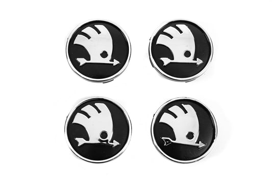 Wheel center caps 60/56mm 9068 (4 pcs) for Skoda - image 1
