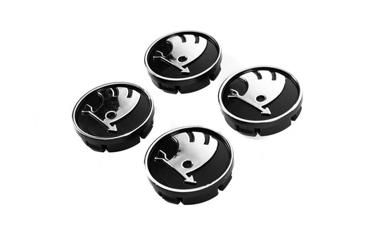 Wheel center caps 60/56mm 9068 (4 pcs) for Skoda - image 2
